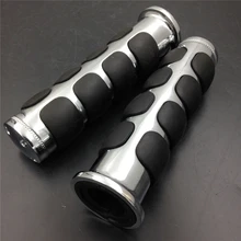 Aftermarket free shipping motorcycle parts Custom Handlebar Grips for Sportster Dyna Softail 7/8” Chrome