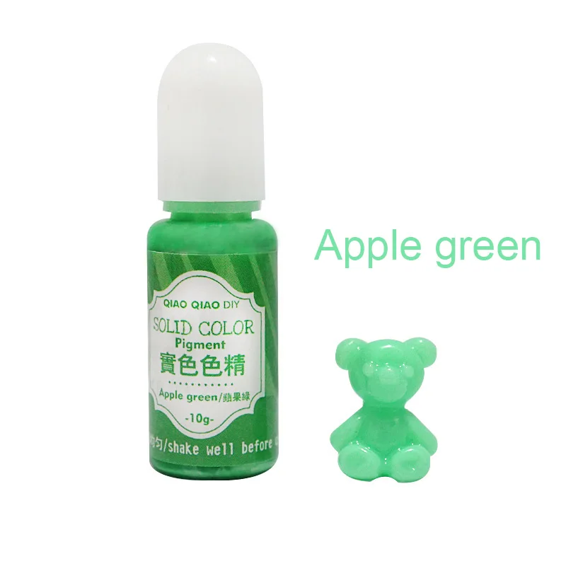 УФ-клей из смолы, цветной пигмент, жидкий окрашивающий краситель, быстрое высыхание для рукоделия, ювелирных изделий - Цвет: Apple green
