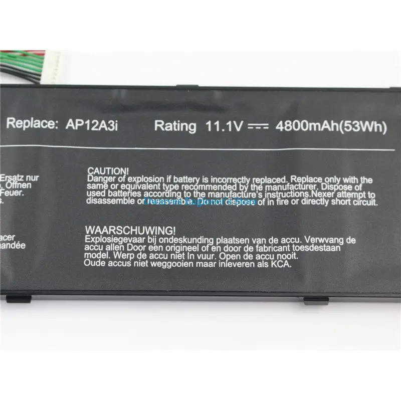 6 ячеек AP12A3i Аккумулятор для ноутбука Acer Aspire M3 M5 AP12A31 AP12A4i аккумулятор 4800 мАч 53Wh