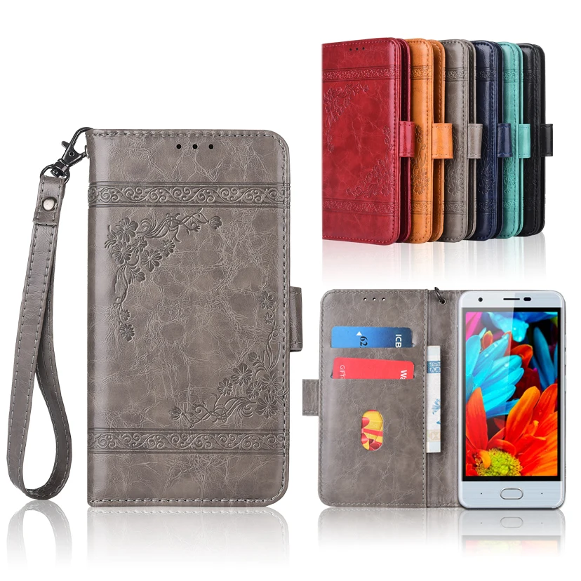 

Newest Wallet case for Ulefone U008 Pro Flip case with Strap,100% special PU leather embossing flower book cover case