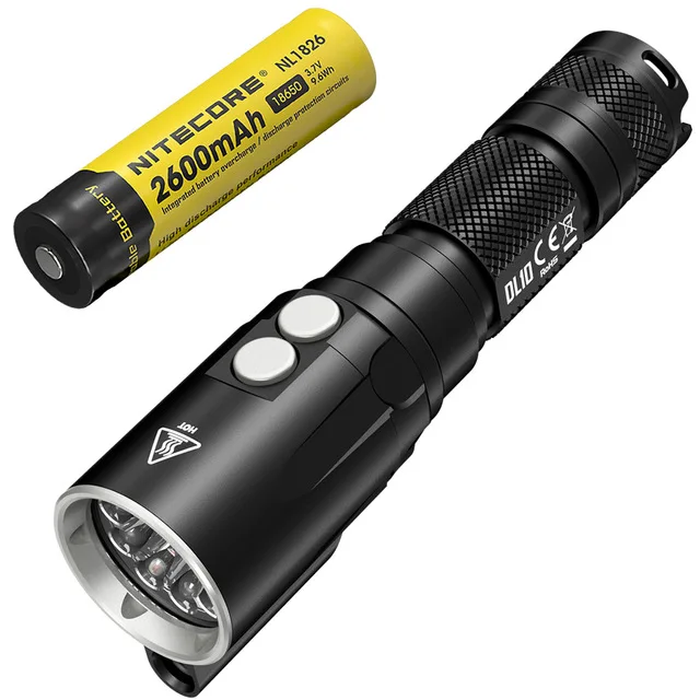 

1pc DL10 NITECORE 1000 lumens diving flashlight for underwater sports with battery