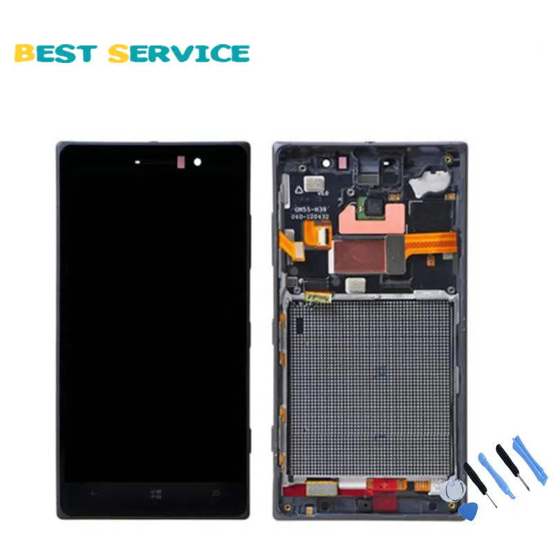 For Nokia Lumia 830 LCD Display and Touch Screen Diaplay Digitizer Assembly with Frame Black Tools