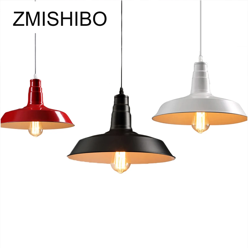 

ZMISHIBO Colorful Iron Pendant Lamp Kitchen Dining Room European Simple Style E27 Droplights Luminary Home Decoration Fixtures