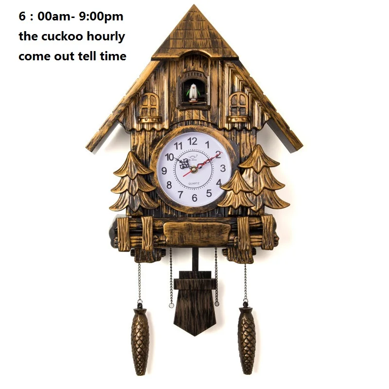 Reloj de cuco de moda Reloj de pared de sala de estar de 20 pulgadas reloj despertador de calidad reloj de bolsillo oscilante Reloj de cuco de moda Reloj de pared de sala de estar de 20 pulgadas reloj despertador de calidad reloj de bolsillo oscilante