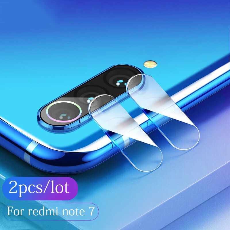 Закаленное стекло для Xiaomi Redmi Note 7 2 шт. Защитное задней камеры телефона объектива