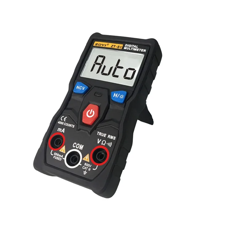 Цифровой мультиметр ZOYI Autoranging True RMS Multimetro Meter NCV Удержание данных 600 в ЖК-дисплей AC DC Напряжение Ток Ом тестер фонарик