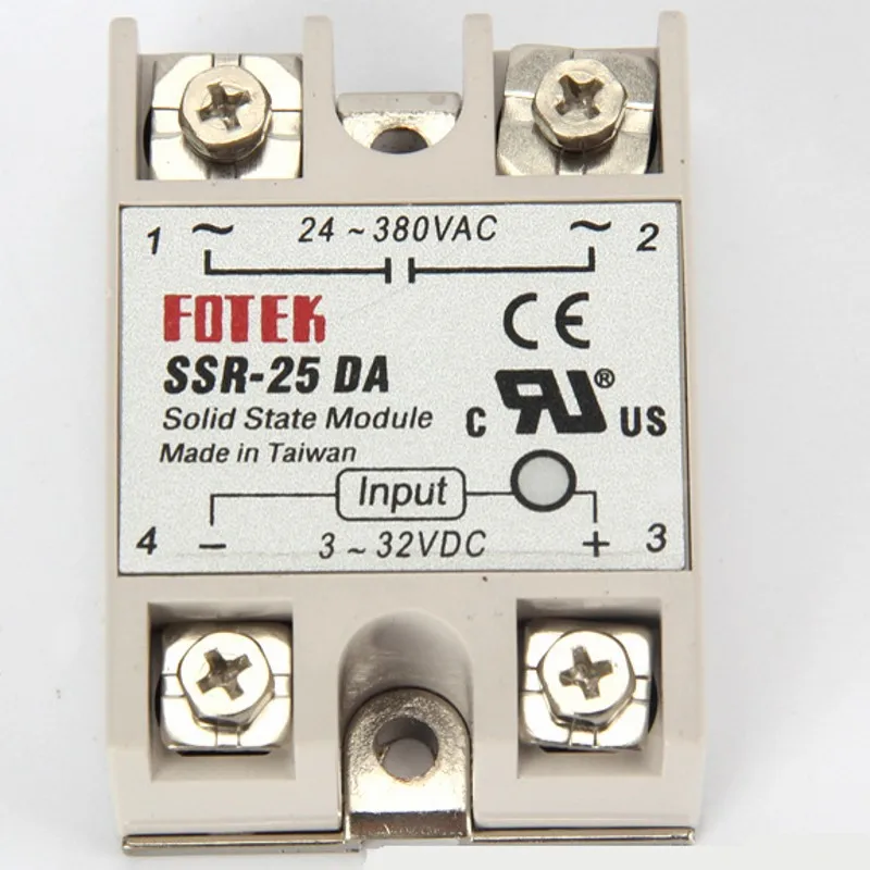 4 шт./лот SSR-25 DA 25a 3-32 В DC до 24-380 AC твердотельные реле модуля для Arduino SSR-25DA