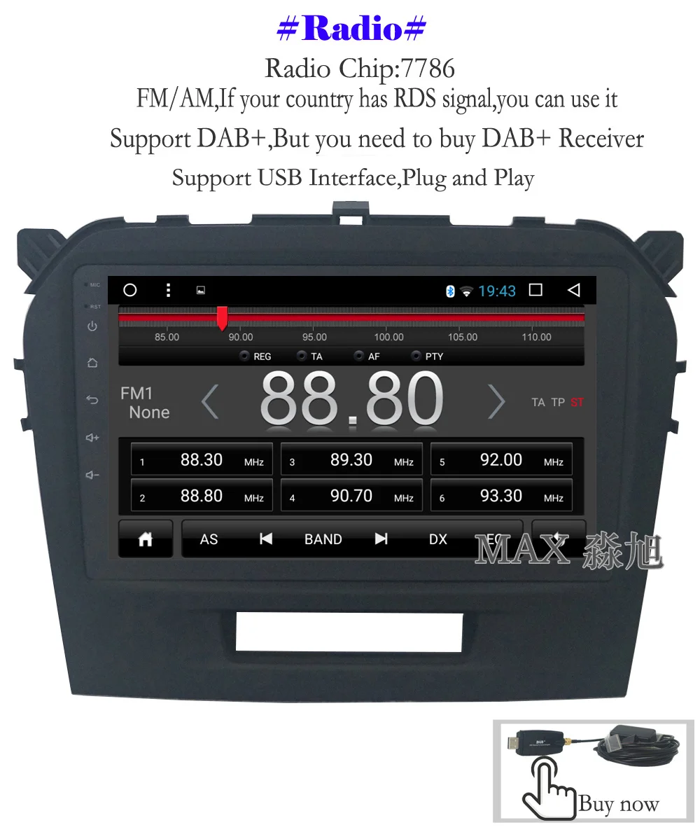 Best MAX Android 8.1.0 Car dvd For Suzuki Grand Vitara 2015 2016 2017 Radio RDS Bluetooth 4G WiFi SWC GPS Navigation System Free Map 5