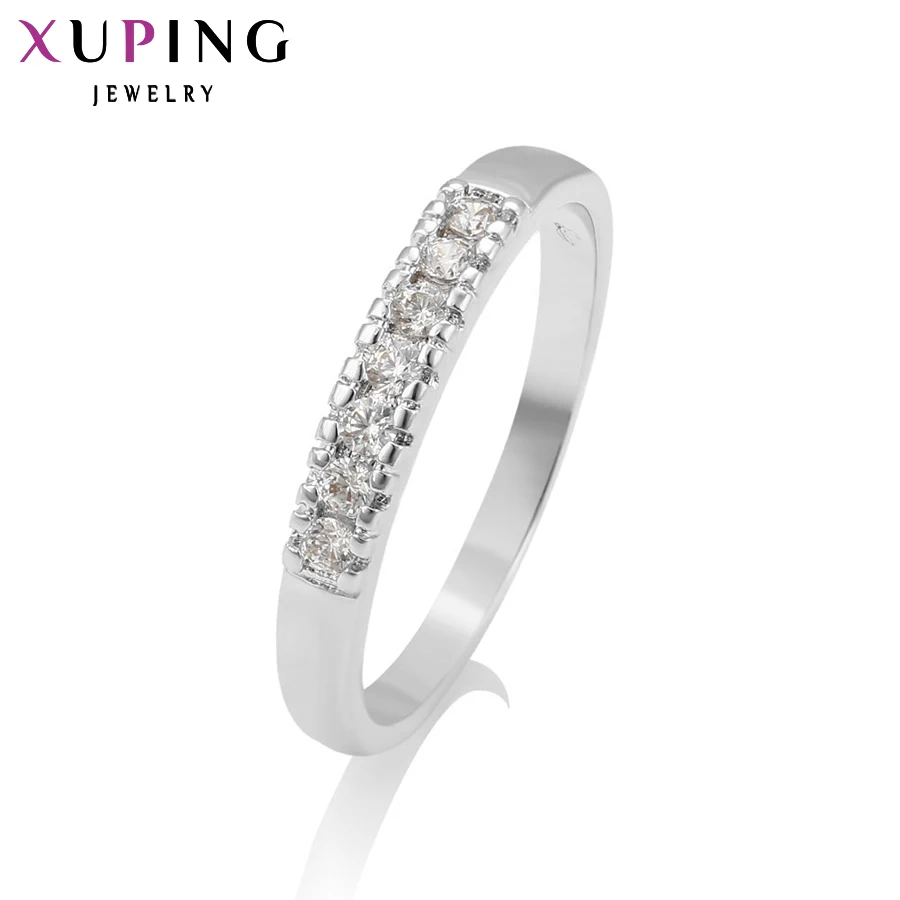 

Xuping Fashion Ring Simple Design Charming Style Women Rhodium Color New Special Christmas Gift S30,1\S24,1-13263