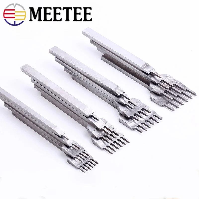 

Leather Chisel Hole Punch Stitching Tools Pricking Iron Diamond Leather Craft Tool Completely Polishing 3/4/5/6mm 1-2-4-6 Teeth