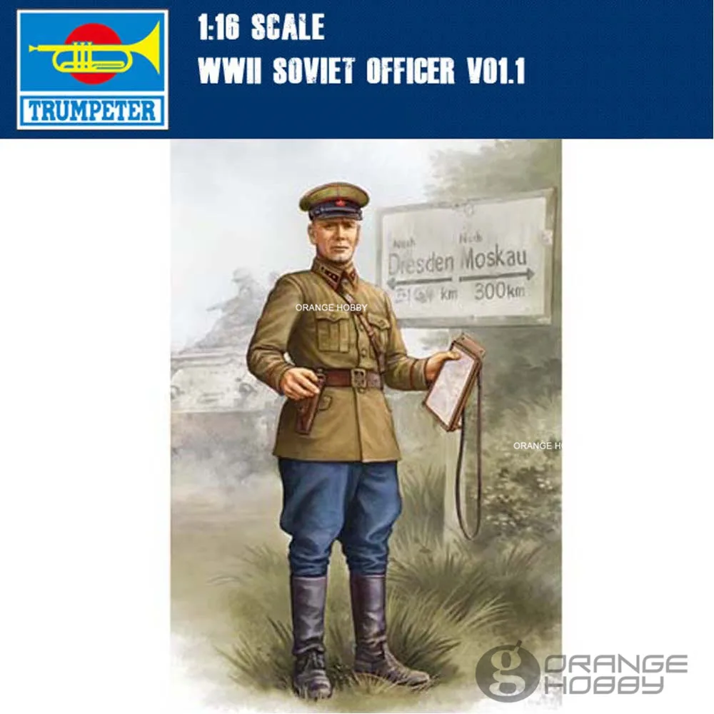 

OHS Trumpeter 00703 1/16 WWII Soviet Officer Vol.1 Assembly Military Miniatures Model Building Kits oh