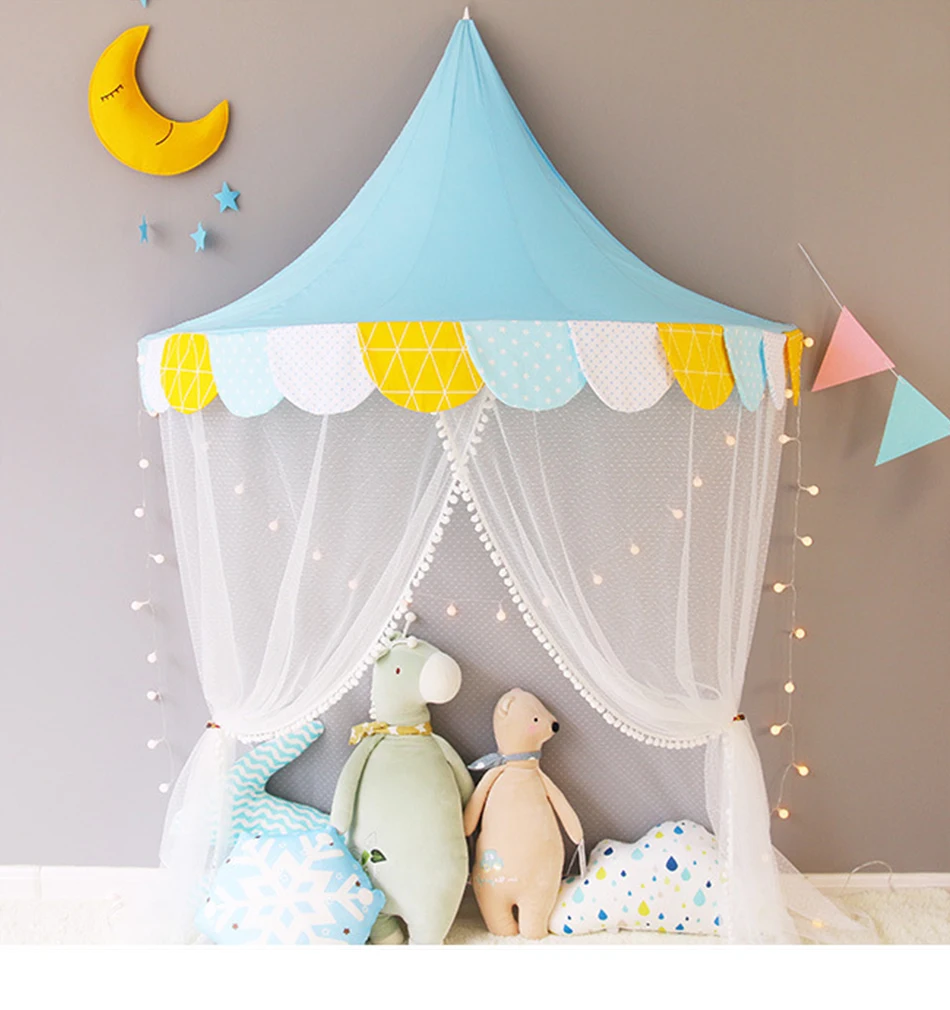 Вигвам Типи детская палатка для детей навес шторы детские кроватки для девочек принцесса для дома кровать шторы Диван Декор палатка мечты