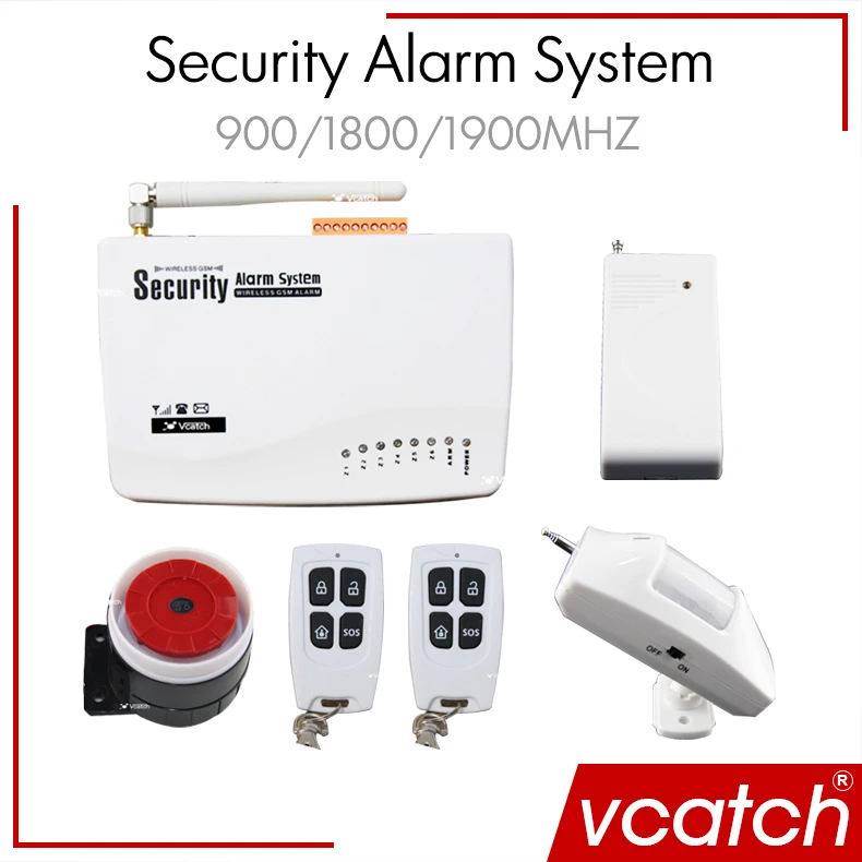 Vcatch GSM Alarm System GSM Home Alarm Burglar Security Wireless Quad