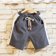 Летние шорты мужские хлопковые льняные свободные эластичные талии повседневные мужские дышащие шорты Лоскутные Печатные шаровары шорты большого размера M-5XL