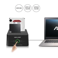 Wavlink Dual Bay SATA to USB3.0 External Hard Drive Docking Station for 2.5/3.5inch HDD/SSD Offline Clone/UASP Functions - Image 2