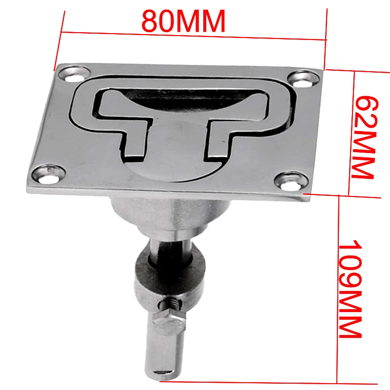 Подъемная ручка, рифленая 316 из нержавеющей стали, прочная и прочная 3,1x2,4 дюймов (Д x Ш), регулируемый по высоте морской Люк