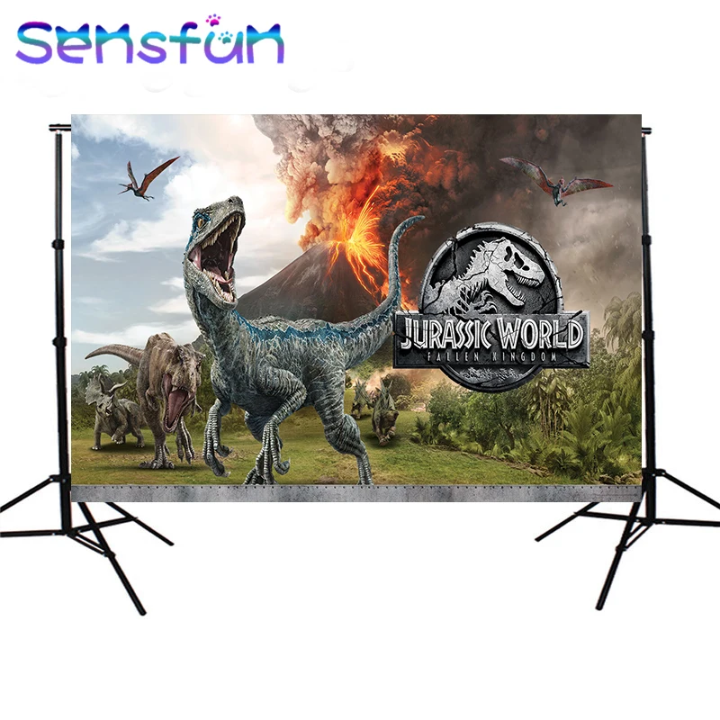 Виниловый мир Юрского периода фон для фотосъемки динозавр сафари джунгли вечерние фоны для дня рождения украшения фото фон 7x5ft