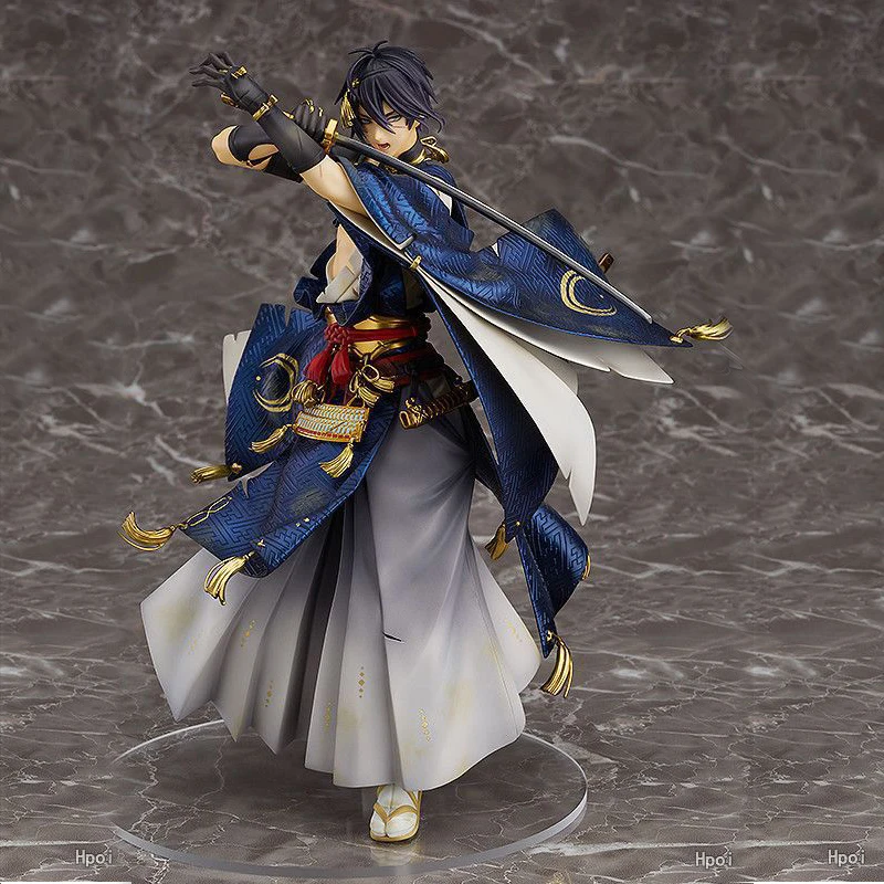 

Free Shipping 9" Touken Ranbu Online Anime Mikazuki Munechika Sword Boxed 22cm 1/8 Scale PVC Figure Action Model Toys Doll Gift