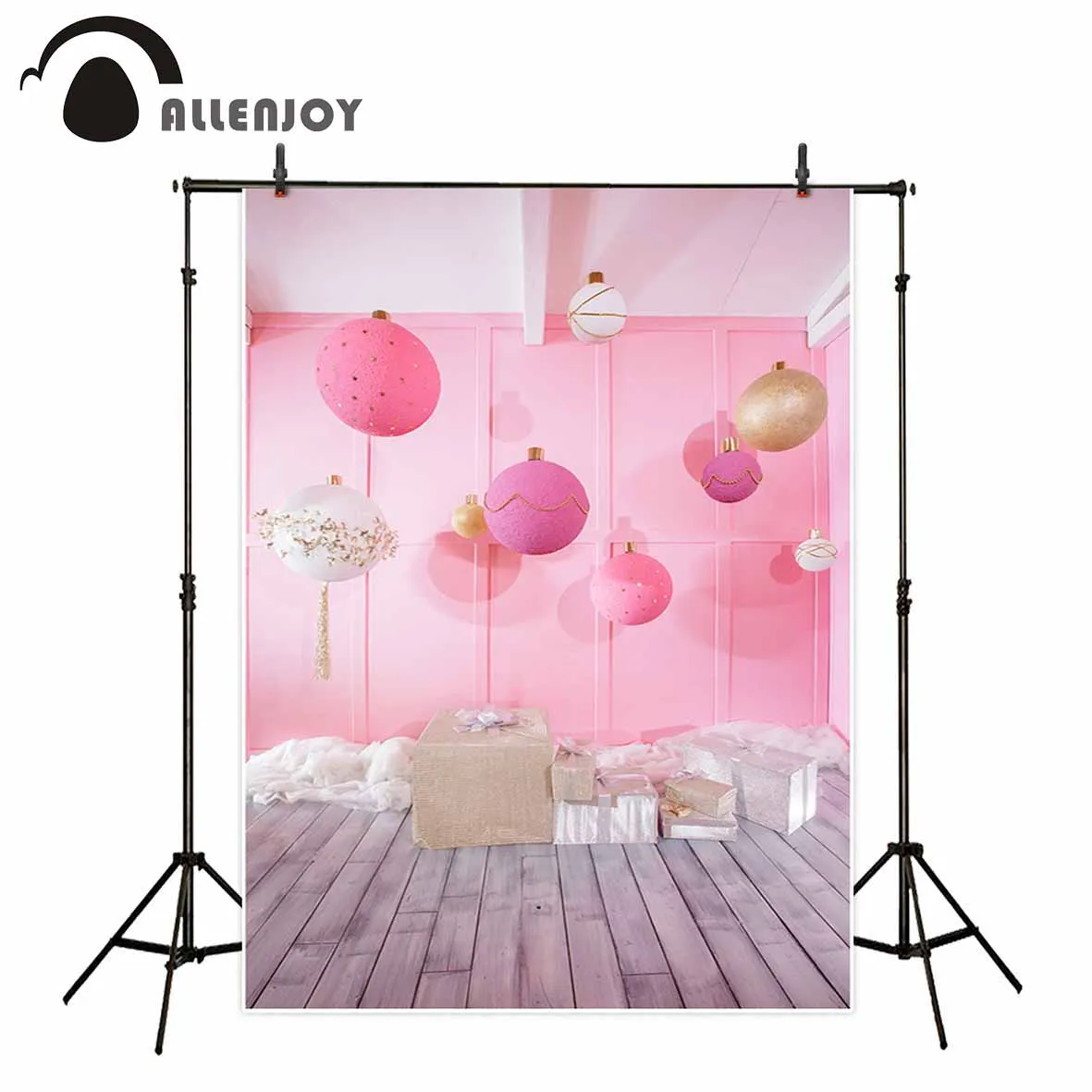 Фон Allenjoy для фотостудии розовый фон фотосъемки девочек Рождественский Фотофон