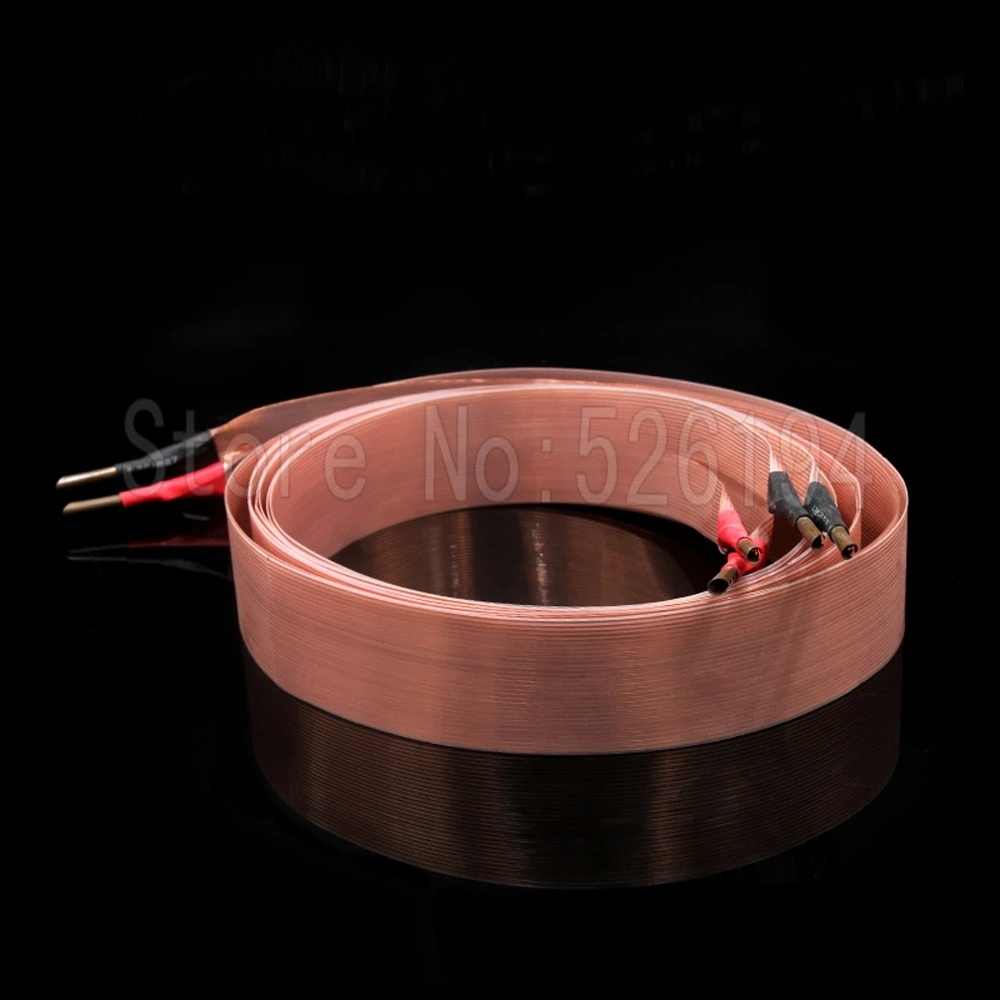 

Free shipping 3M/pair Nordost Red Dawn Teflon Audio Speaker Cable With copper banana plug connector