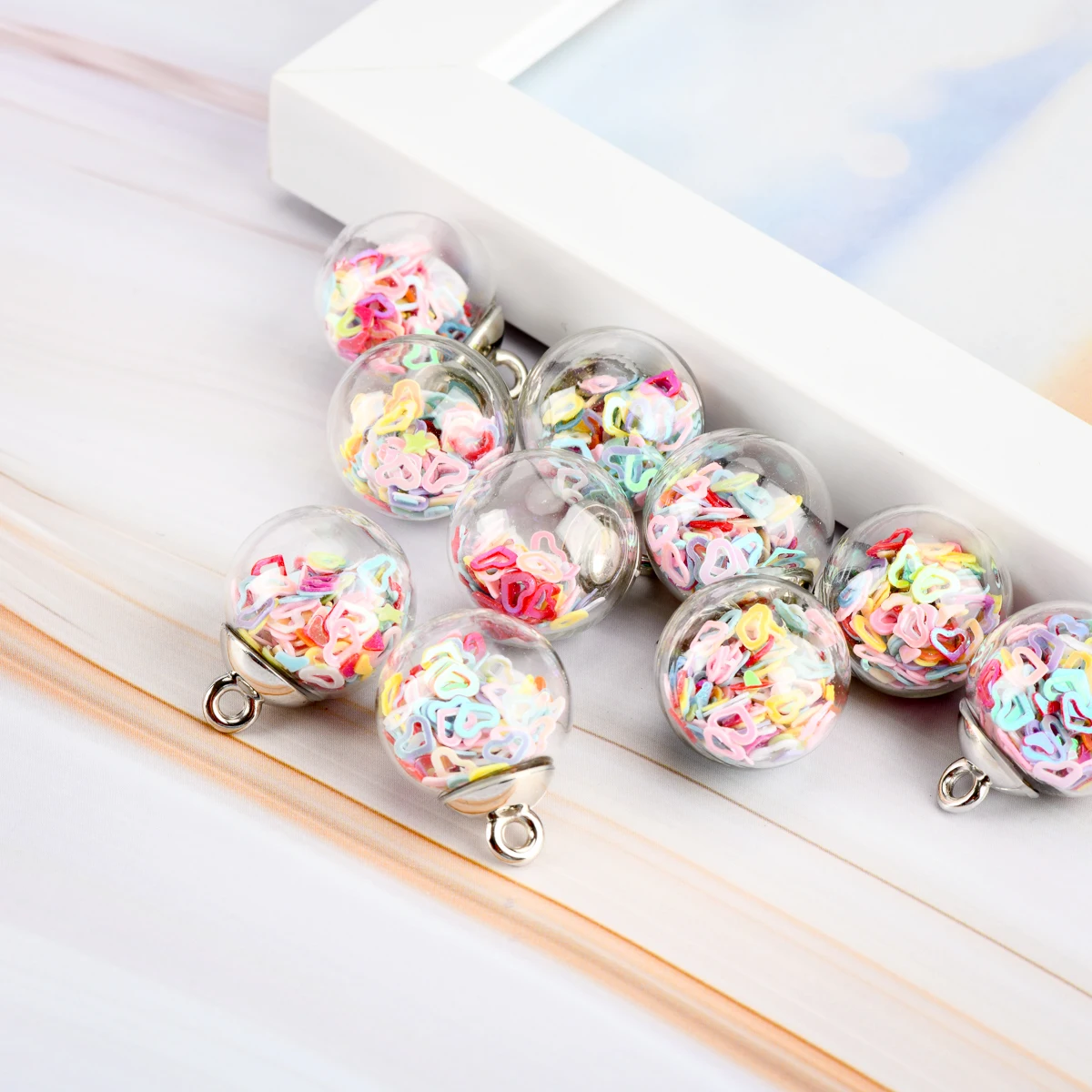 16 # сплав крючок полые DIY стеклянные бусины не хрустальные нить изготовление