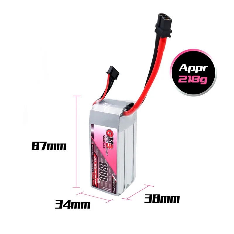 Gaoneng 1800 mAh 4S1P 14,8 V 130C/260C Быстрая зарядка Lipo Батарея с XT60 разъем для FPV Racing Drone Квадрокоптер, многороторный вертолёт часть