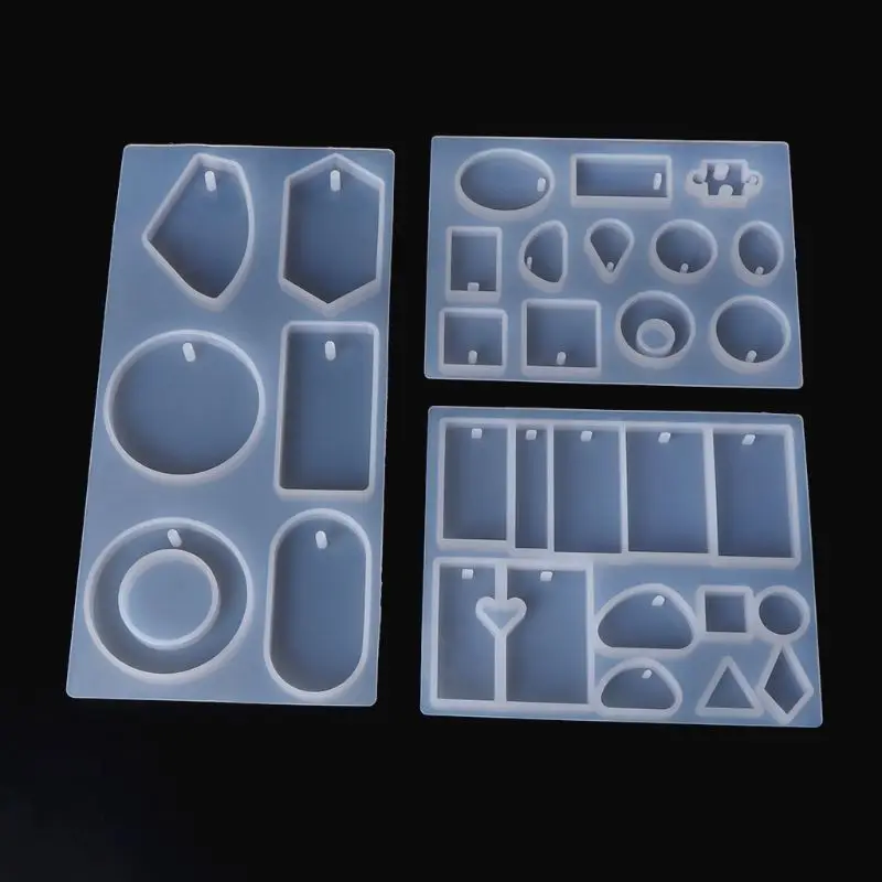 

Silicone Mold Combine DIY Jewelry Making Epoxy Resin Molds Geometric Mirror Crafts Handmade Pendant Cake Decoration Materials