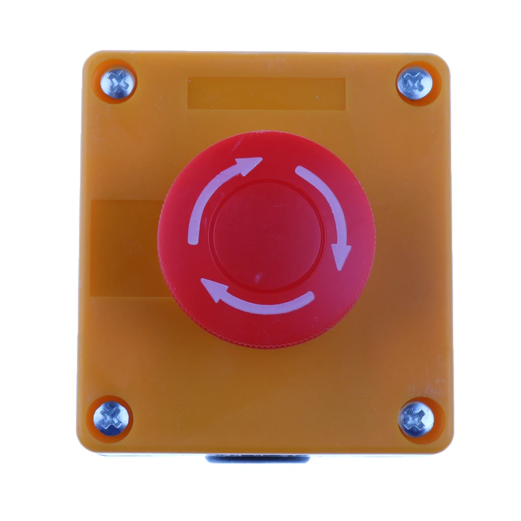 220V 3A Latching NC Emergency Stop Red Mushroom Push Button Switch Station