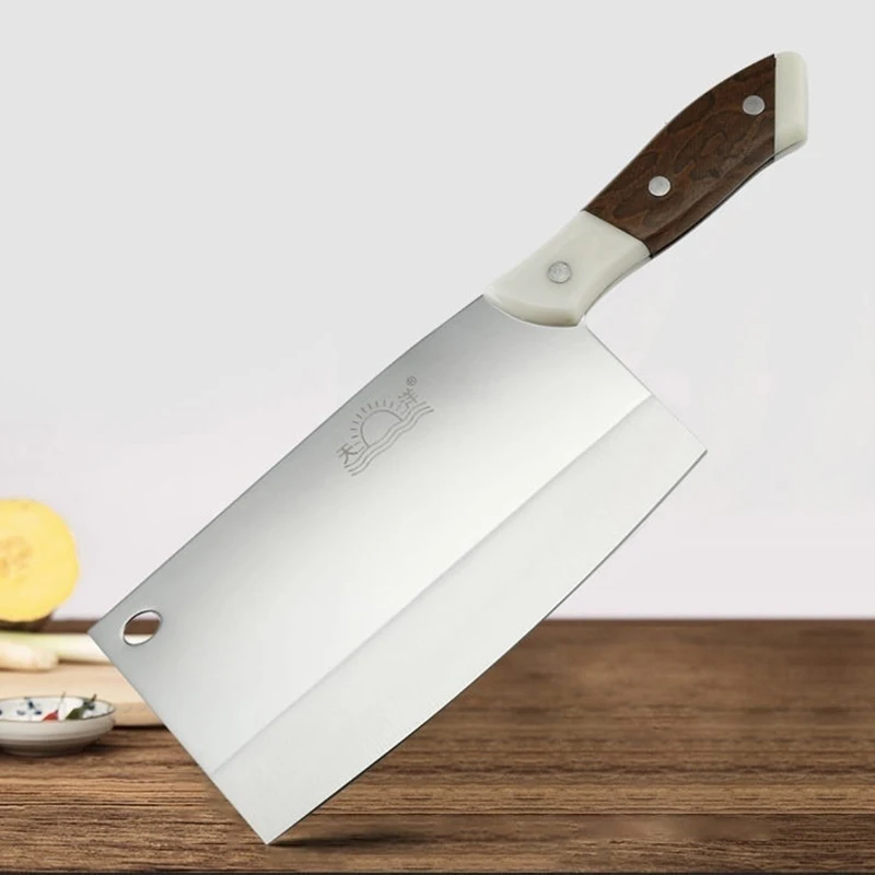 

Stainless Steel Chef Knife Butcher Chopper Vegetable Cutter Kitchen Knife Cutting Meat Slicing Knife