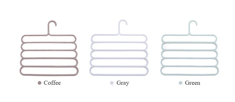 5 layers MultiFunctional Clothes Hangers Pants Storage Hangers Cloth Rack Multilayer Storage Cloth Hanger Non-slip Pants Support3