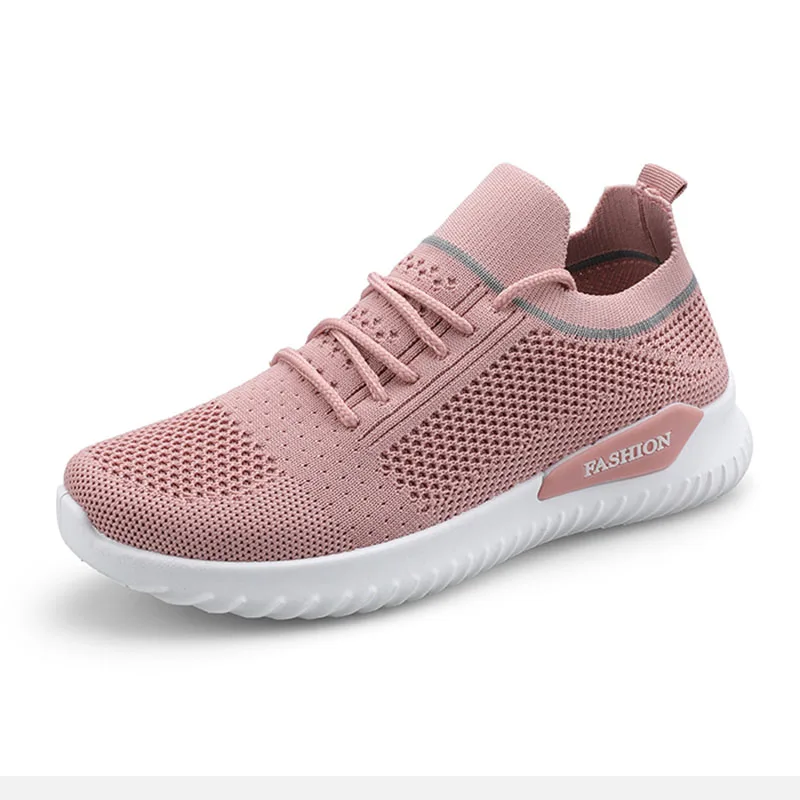 

Designer Women's Shoes Breathable Lace-up Running Shoes Soft Flat Sports Shoes Ourdoor Jogging Socks Sneakers Girls Gym Trainers