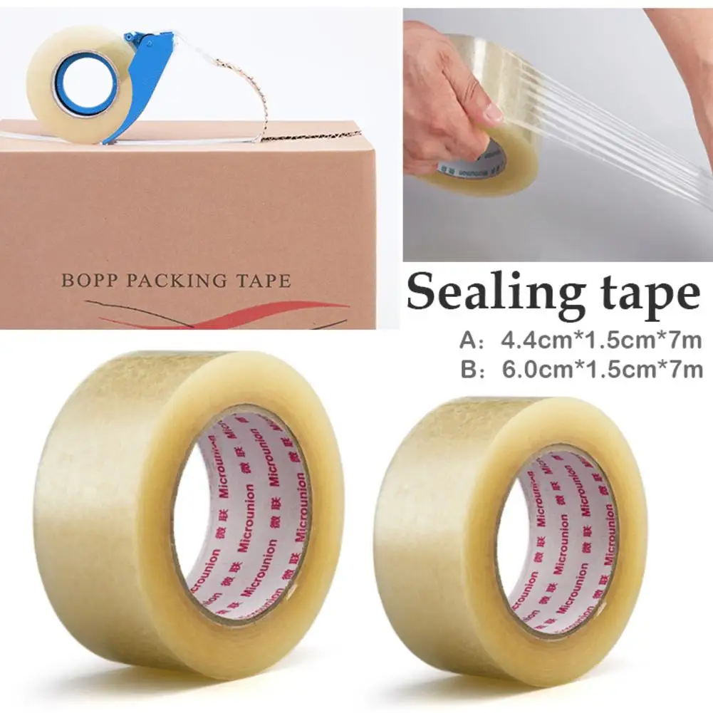 

7m Transparent Tape Sealing Adhesive Tape Roll Packing Sealing Scotch Tape Home Office Packaging Supplies School Stationery