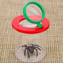 Портативный цилиндрической формы наблюдения насекомых Лупа Дети Открытый игрушки