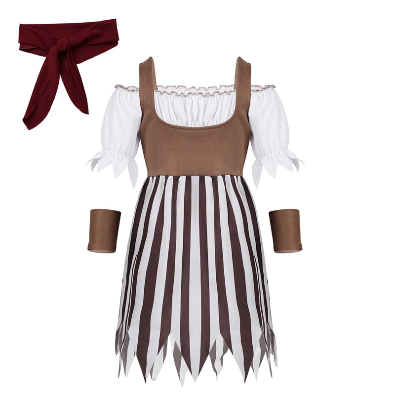 2018 Girls Pirate Tutu Dress Children Halloween Party Costumes Fancy Dresses Kids Birthday Christmas Clothing For Carnival | Детская