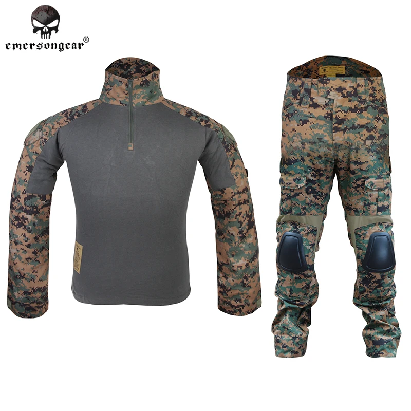 

Emersongear Gen2 Combat Shirt&Pants with elbow knee pads Airsoft Tactical Gear Hunting Uniform   BDU Jungle Digital EM6913