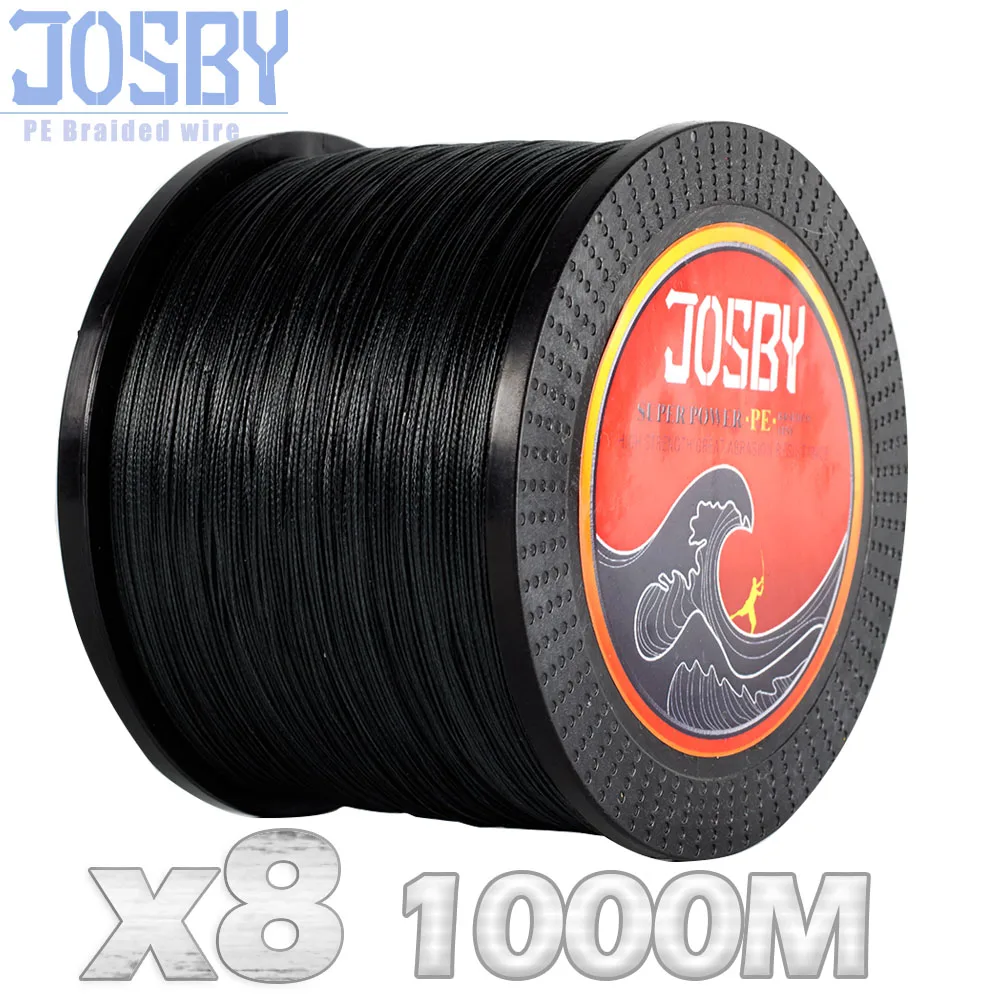 JOSBY бренд 1000 м 8 нитей разноцветный PE плетеный провод мультифиламентная леска