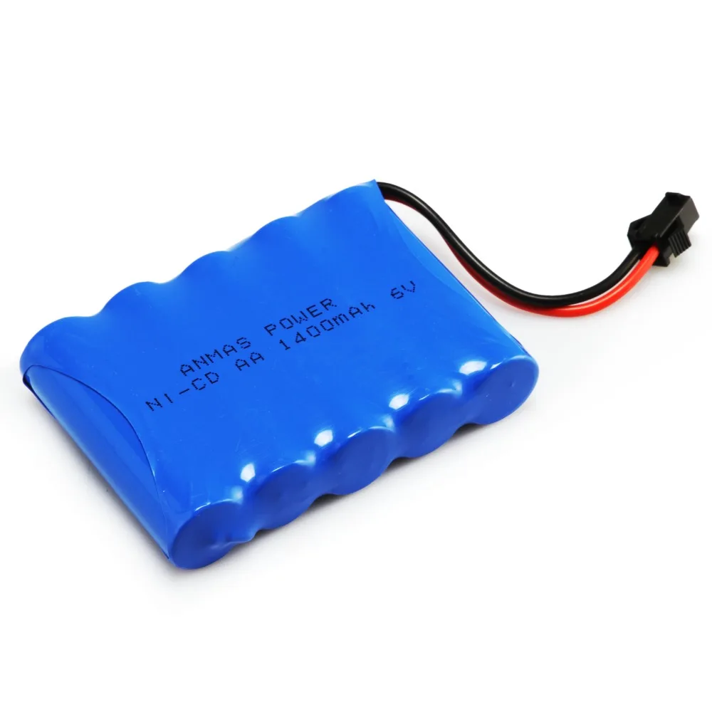 Anmas power 2 аккумуляторные батареи Ni-Cd 6V 1400mAh RC игрушечная машинка SM 2Pin штепсельная батарея