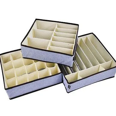 

New Upscale plaid zippered storage box high quality 35*28*11.5cm free shipping