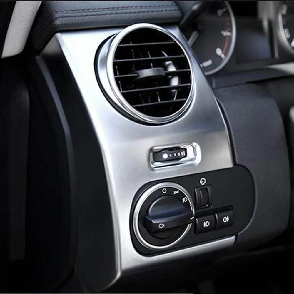 

Front dashboad console penal air vents headlights button knob decorative cover trim sticker for discovery4 interior Accessories