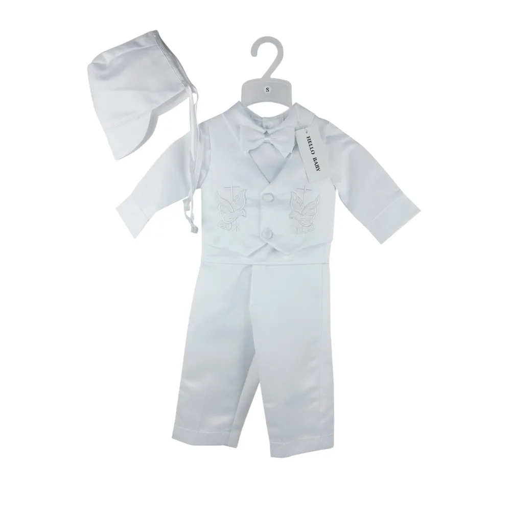 2016 White Formal Newborn baby boy clothing set, Baptism christening