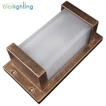 Европейский стиль винтажный E27 наружный настенный светильник, ретро белый стеклянный абажур наружный светильник для крыльца s, антикварные настенные бра для кухни и балкона