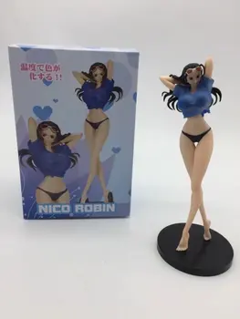 

21cm Nico Robin Swimsuit Style Figure Toy One Piece Glitter Glamour Robin Beauty Model Doll New World Action Figures PVC Toys