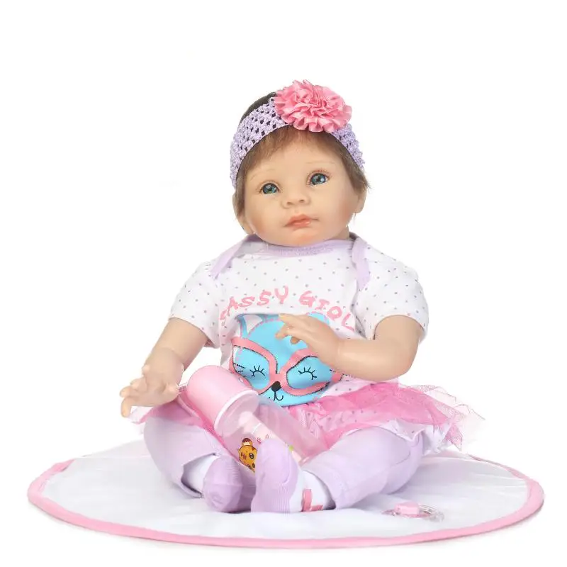 NPKCOLLECTION 22 "детские куклы реалистичные силиконовые тела Bebe Reborn 55 см Soft Touch новорожденных принцессы для девочек настоящий ребенок мода куклы