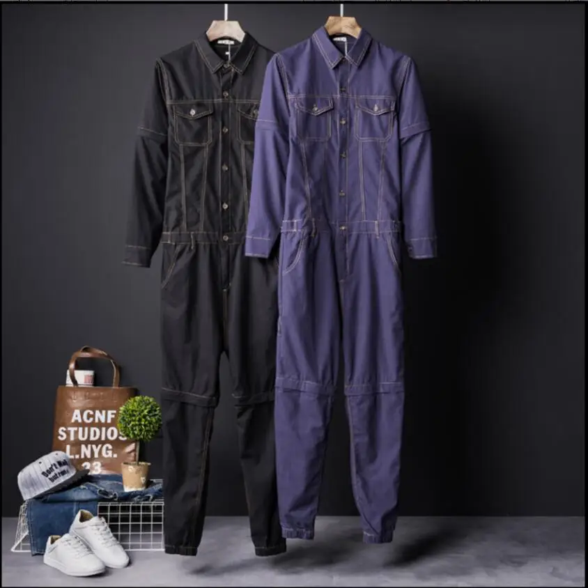 S 2XL Japanese casual sets Men's spring and autumn Overalls Korean