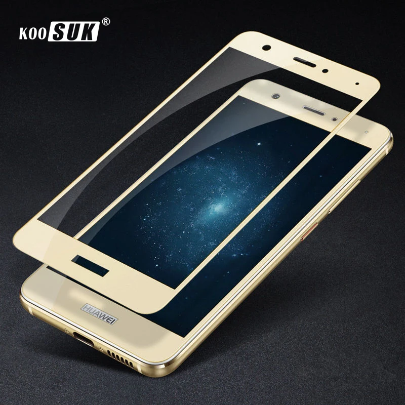 Huawei nova glass tempered koosuk original screen protector full cover for hauwei 5.0inch film black gold | Мобильные телефоны и