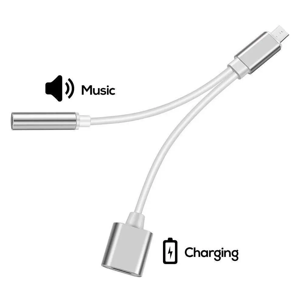 Адаптер с разъемом типа C до 3,5 мм для аудио наушников 2 в 1 зарядное устройство с аудиоразъемом адаптер преобразования для Xiaomi Redmi Note 7 mi 9