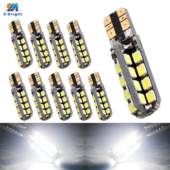 

YM E-Bright 10PCS T10 W5W 194 CANBUS 2835 LED 32 SMD 960LM Error free Led Bulb 6500K White Auto Car Wedge Lamps Car Door Lights