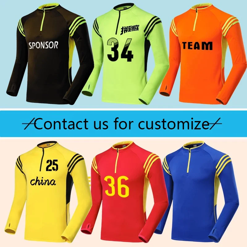 Onedoyee Winter Soccer Tracksuits Men Kids Football Kits Soccer Jerseys Set Football Training Suit Thicken Running Sportswear