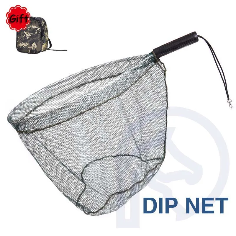 

Carp Fishing Net Tackle Nylon Rubber Net Aluminum Alloy 60cm Fishing Cast Nets Small Mesh Fly Fishing Dip Net