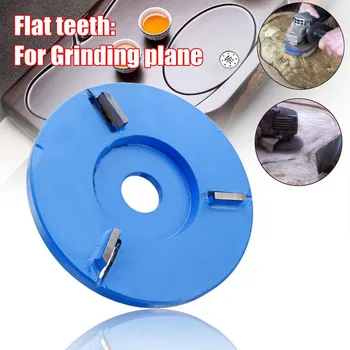 

90mm Arc/Flat Teeth Plane Wood Carving Disc Tool Milling Cutter for 16mm Aperture Angle CLH@8